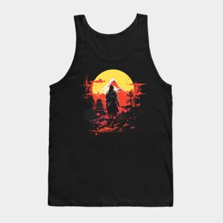 Japanese Traditional Mount fuji Japan Geisha Tank Top